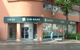 Cib Bank világító tábla
